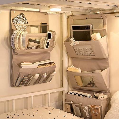 上衣物边墙面放ltao1007挂篮好物的床头手机上铺收纳挂袋床宿舍床