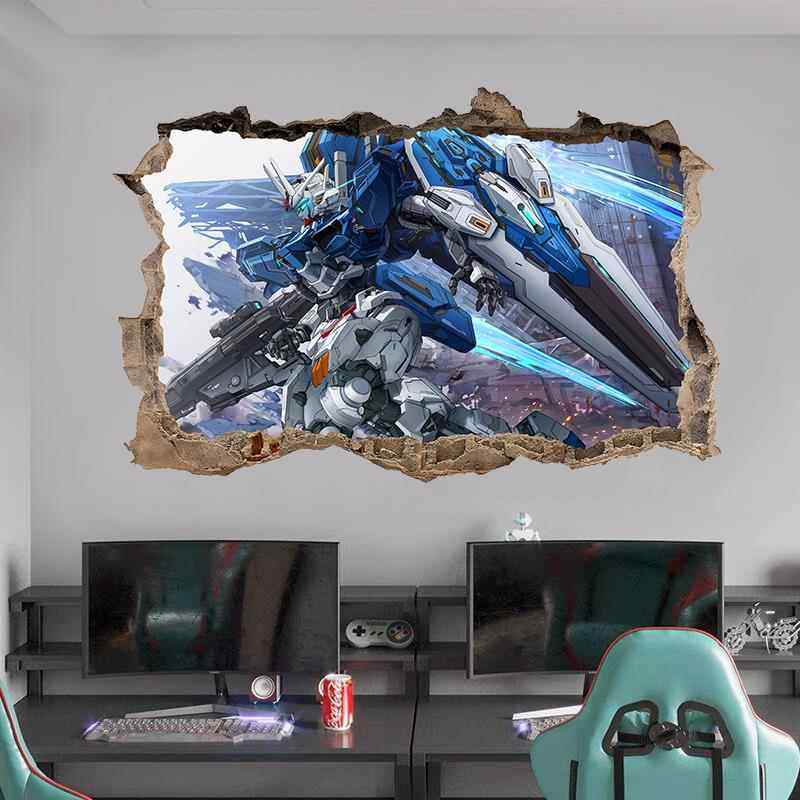 高达机动战士贴纸动漫周边敢达独角兽二次元贴画宿舍卧室超大墙贴,个性定制/设计服务/DIY,写真/海报印制,淘宝优惠券,粉丝福利购,淘宝优惠卷