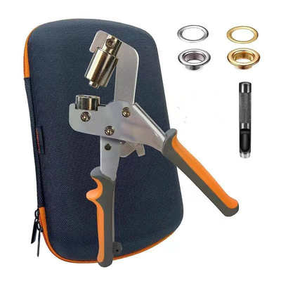 冲++带扣子金(气眼30010mm银纽+150工具包黑150）安装套装工具套