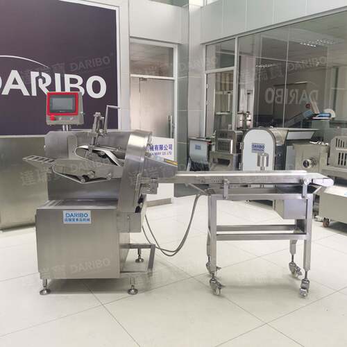 W双输送带鲜肉切片机 商用全自动切片机鲜肉切片机 鲜牛肉切肉机