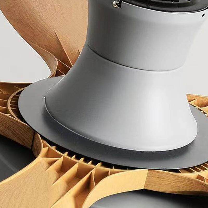 欧式风扇灯原木风客厅餐厅吊灯风扇一体灯简约电风扇灯LED吊扇灯