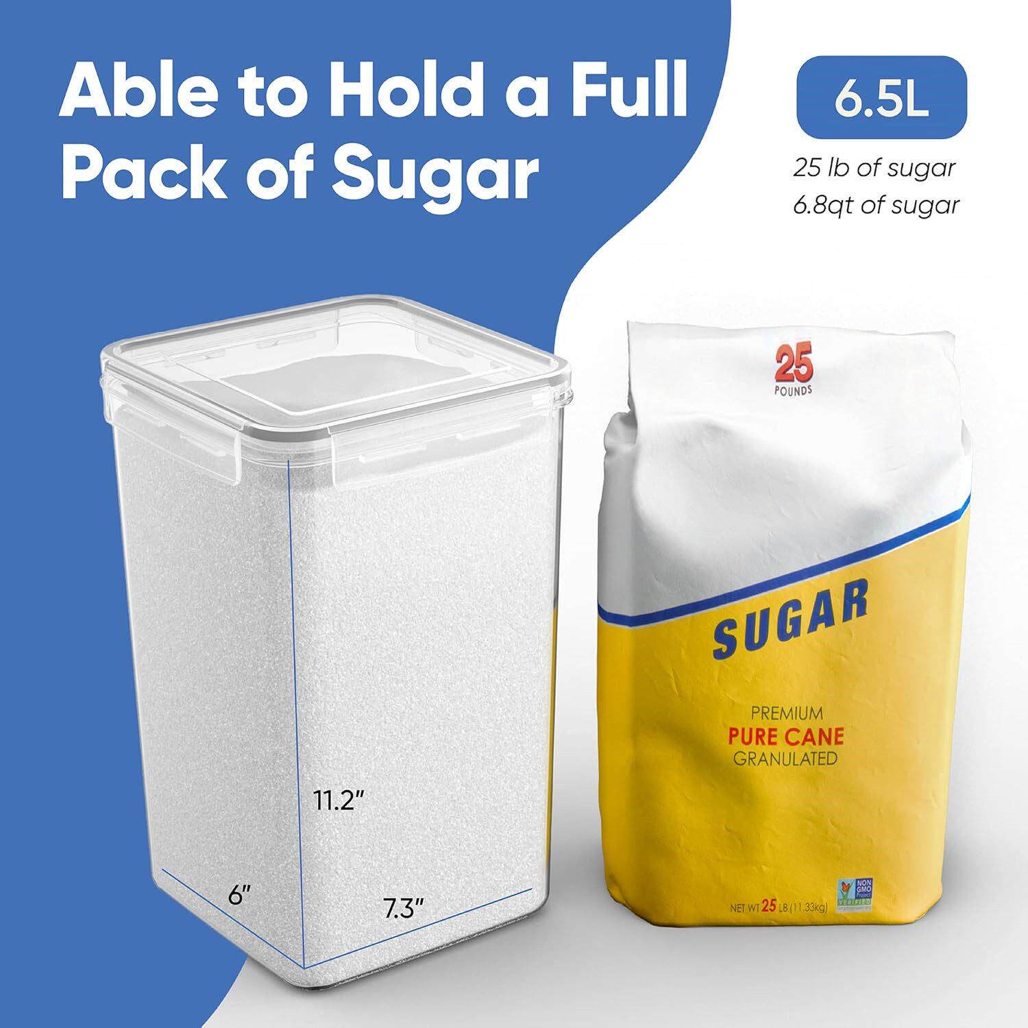 Food Storage Containers Dry Food Organization Flour Sugar