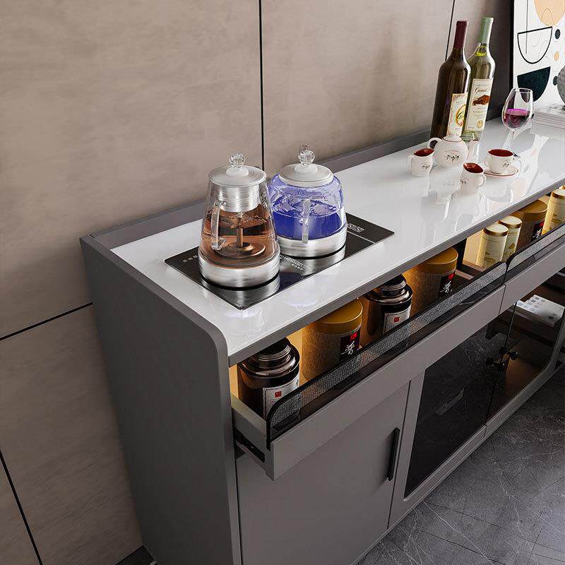 茶吧机沙发旁餐边柜一体新款家用柜子小型台式桌面下至水桶