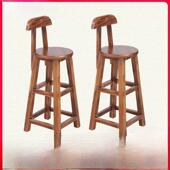 地中海实木酒吧凳酒吧凳高椅现代简单碳化火木高椅高凳