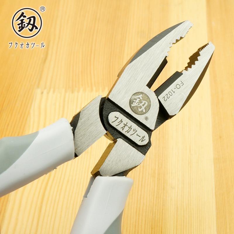 福冈工具业级省工多功能钢丝钳7寸老虎钳线压线力电工钳FO-10拉23