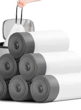 VHM7批发特大号抽绳垃圾袋加厚家用手提式厨房水桶自动收口黑色圾