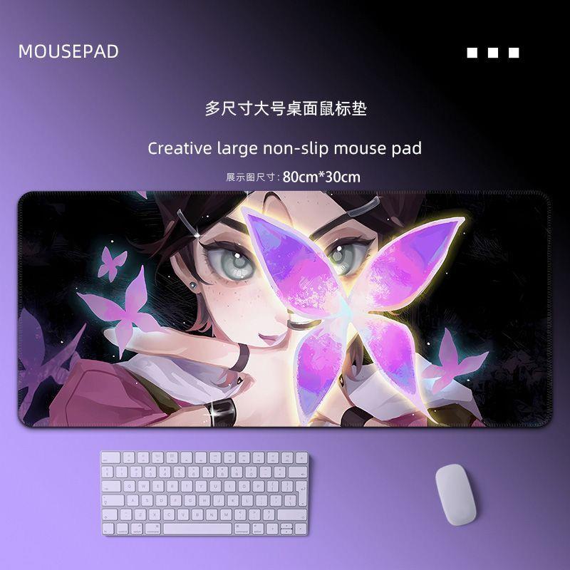 暮蝶鼠标垫超大号桌垫电脑垫定制无畏契约滑鼠垫男生电竞键盘垫子