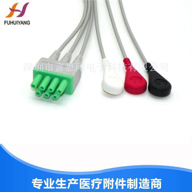 兼容迈瑞遥测3导心电导联线，遥测盒心电线，监护仪心电导联线
