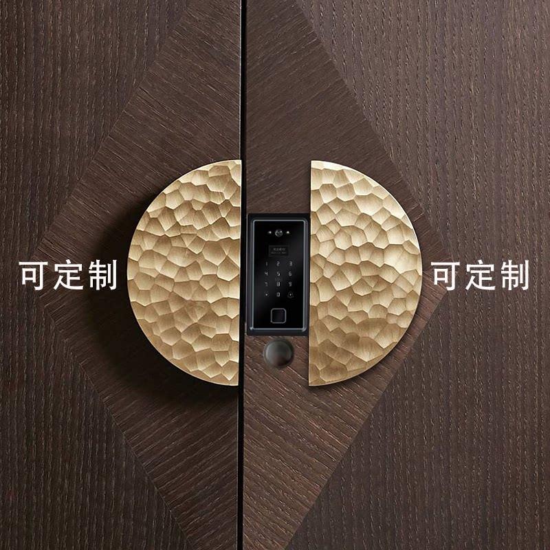定制滑动拉手别墅门智能锁指纹密码锁防盗门锁隐藏式别墅智能门锁