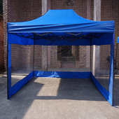 户外广告帐篷印字 四脚雨棚地摊四角大伞 折叠伸缩停车遮阳棚摆摊