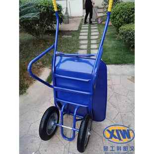 用双轮手678推独轮园车林车翻斗车工地斗车小推车两轮建筑搬运车