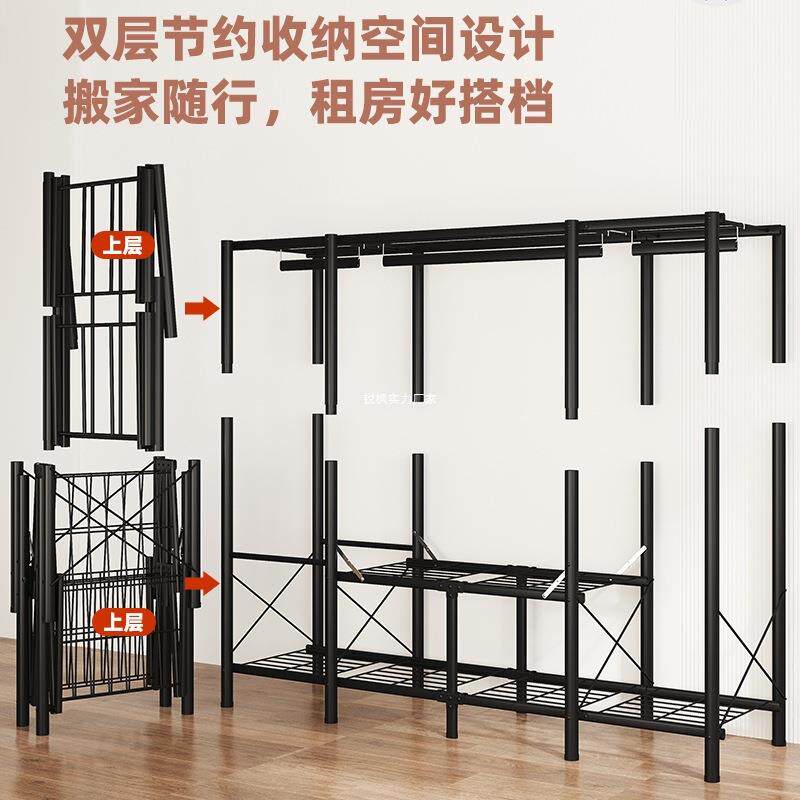 易折封fddf叠衣柜拉链简组装收纳布柜子全闭防尘钢管加粗全钢架