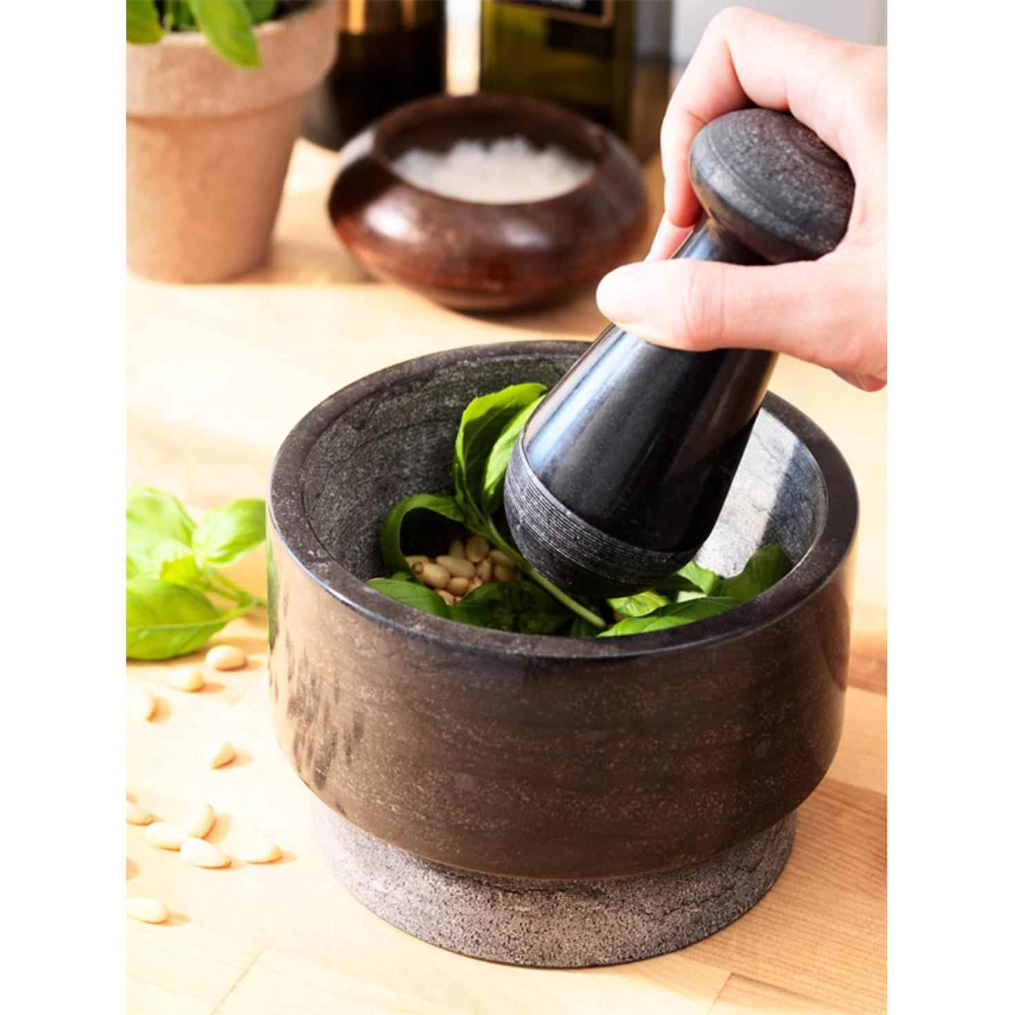 妙HOME 蒜缸 捣蒜罐 家用 艾德思 杵和臼,大理石研磨器