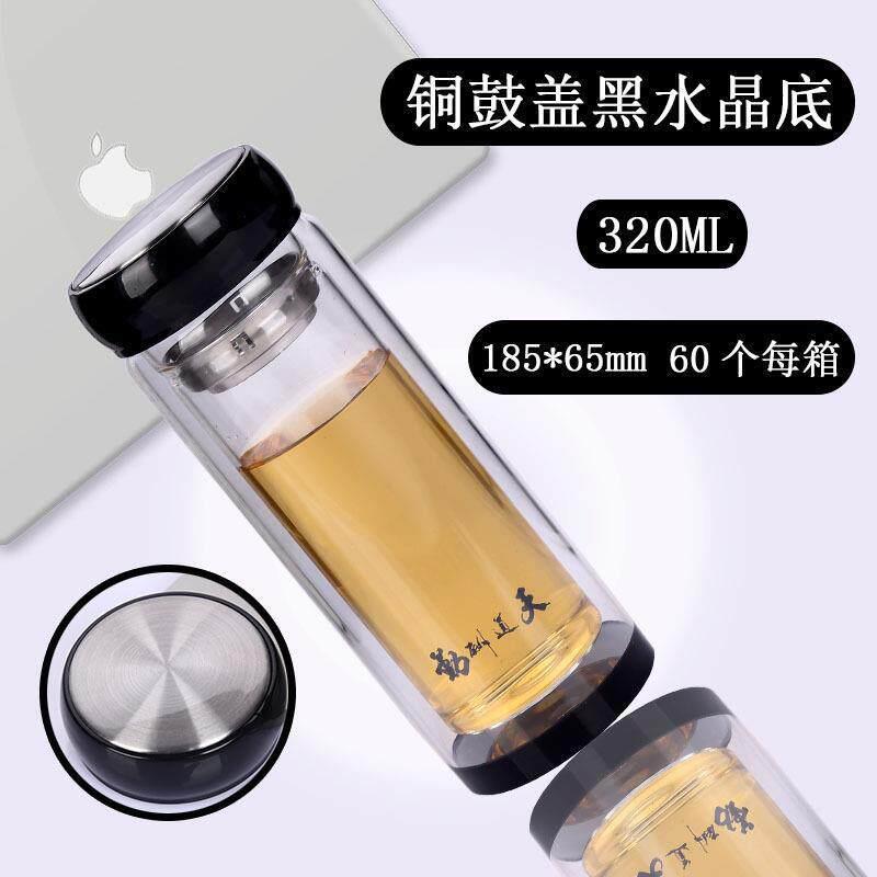 厂家定制加厚双层玻璃杯印字logo耐温水杯茶杯商务广告礼品杯子
