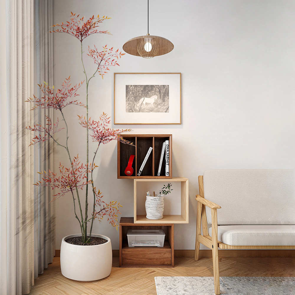 仿真绿植旅人蕉白边百合竹南天竹琴叶榕橡胶榕网红假绿植盆栽