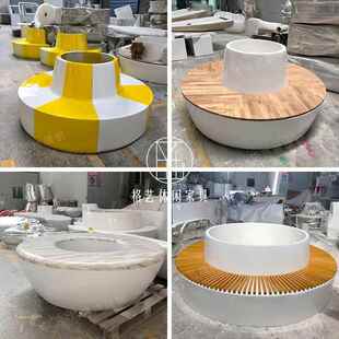 玻璃钢树GY-88坐凳户外异形条凳大型化园林商绿场学校公池园公共