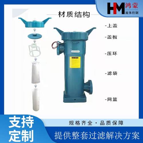 PPH氨水过滤器PVDF高精度精密过滤器耐高温高压DN50耐腐蚀