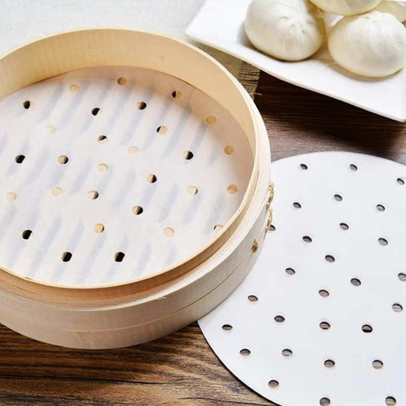 硅油纸生产厂家批发家用食品级馒头蒸笼垫子不粘一次性  蒸笼纸