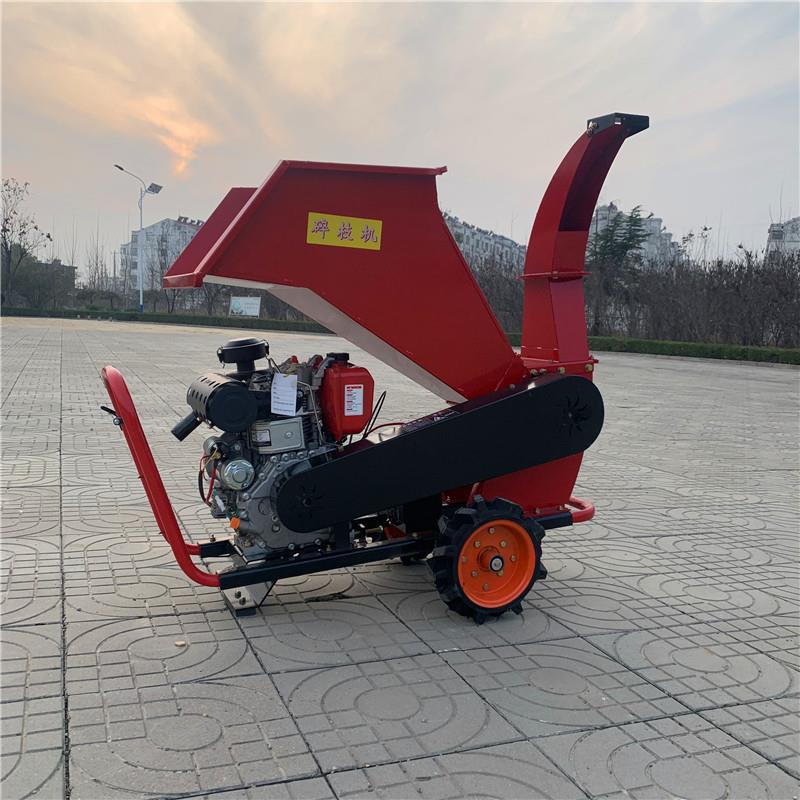 碎枝机果园树枝粉碎机果园碎枝机大马力小型果树破碎机移动款