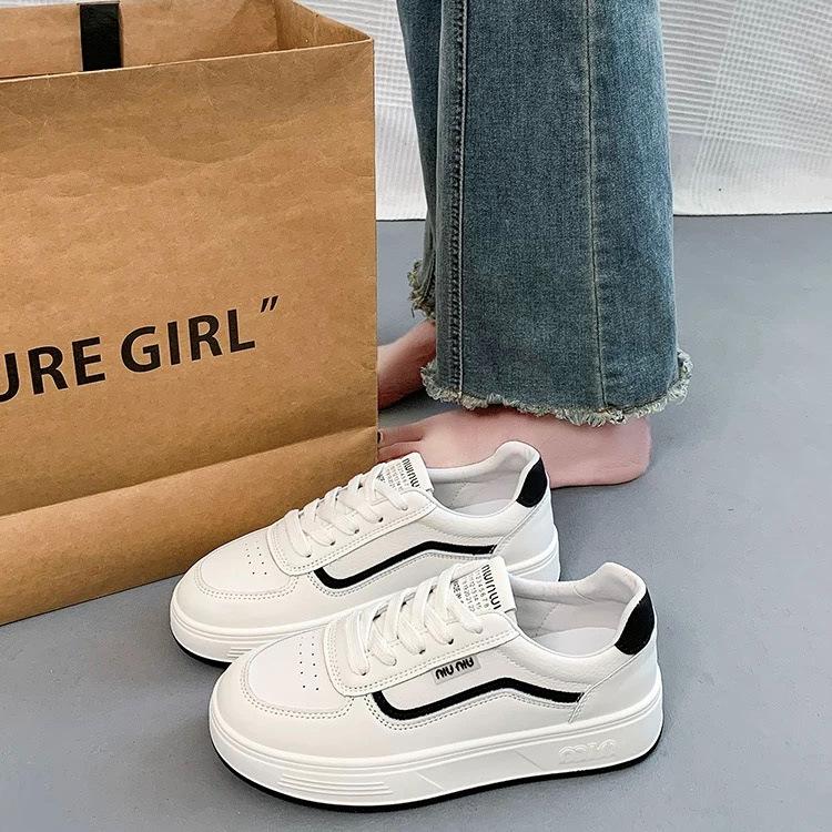 平厚底小白女生百搭春秋老爹鞋