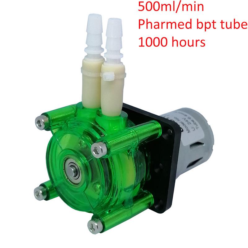 大流量耐腐蚀蠕动泵易装型滴定泵BPT管12V/24V 500mL/min平板款