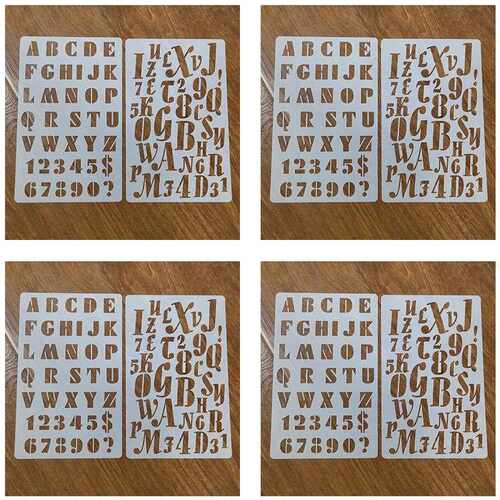 新款直销供应日志绘画字母镂空创意DIY相册模板艺术涂鸦手账绘画