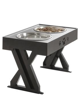 爆款折升降狗盆可调节高度叠物大容食量不锈钢狗碗宠用411-1小品