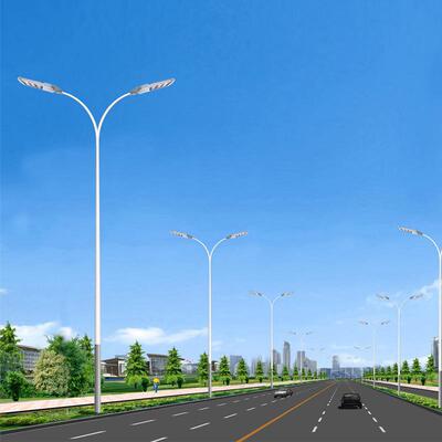 外防户水市电高路XIT灯12米13米d200W双臂le路杆灯高低臂路灯杆价