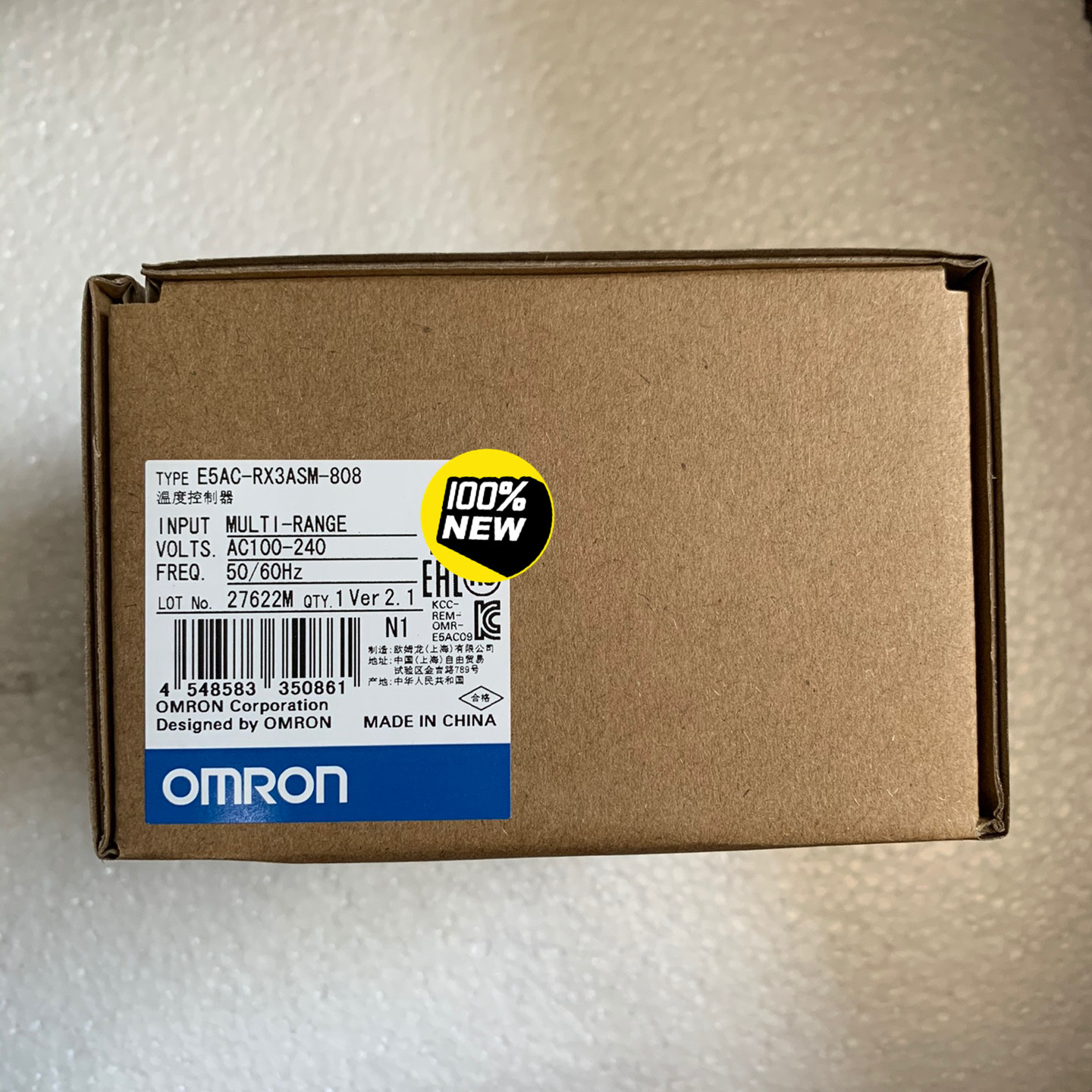 E5AC-RX3ASM-808欧姆龙温度控制器全新正品