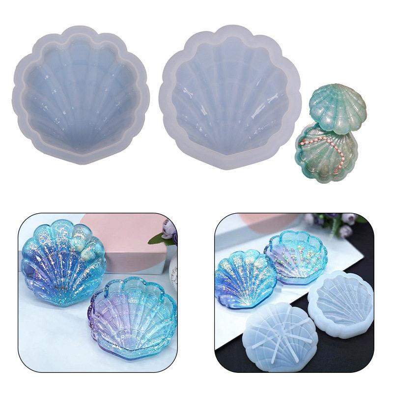 水晶滴胶模具贝壳收纳盒模具摆台树脂硅胶模具