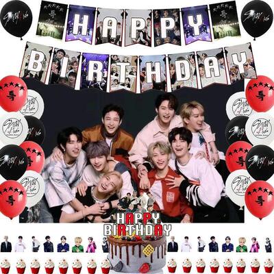 Singing Straied Boys Birthday Party Decoration Balloon Bann