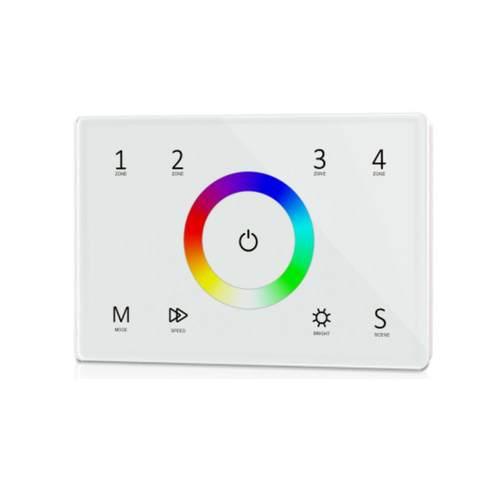 触摸⾯板4区RGB DMX512主控118型 T13(IT) 可单独或同步控制4分区