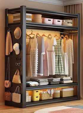 厚全钢架衣家用衣帽架物收纳架家用简柜落地多层易加衣架整PBV体