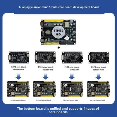 华清远见stm32开发板F103,U575,F4多核心单片机arm嵌入式学习套件