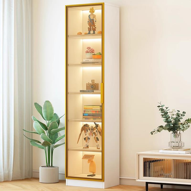 N5书柜带玻书柜储物璃门厅储酒展示柜家用定视边电柜可制置物柜卧