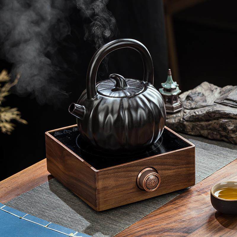 厂家直批胡桃实木电陶炉小型复古室内泡茶器茶炉家用煮茶电热茶炉
