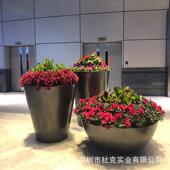 玻璃钢花盆商场花坛落地式 户外花箱圆形酒店园林市政种植多层花器