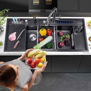 智能净洗化水槽厨房超双音波清洗果蔬祛农残大水槽多功能单水槽菜