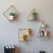 北欧风卧室墙面墙壁装 饰挂件餐厅客厅墙上铁艺置物架壁挂墙饰创意