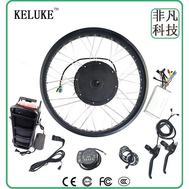 自行车雪地车改装后驱卡飞电动助力套件48V1500W后货架锂电KT900S