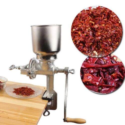 Hand Crank Grain Mill Tin Plating Cast Iron Hand Operated