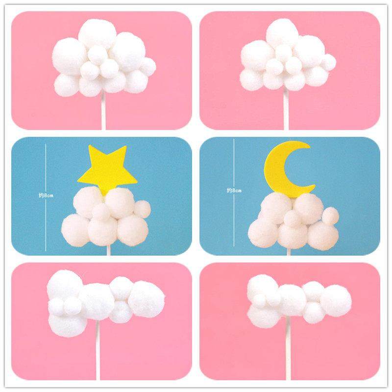 立体云朵蛋糕装饰插件白云星星月亮生日甜品台烘焙生日派对用品,节庆用品/礼品,蛋糕/烘焙装饰用品,淘宝优惠券,粉丝福利购,淘宝优惠卷