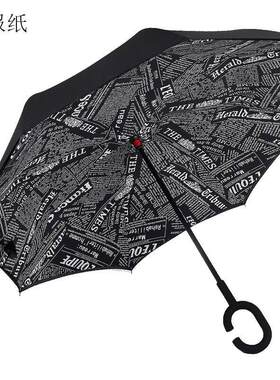 雨伞站立式反向双层免持式长柄反转大晴雨两用男女学生抖音新品