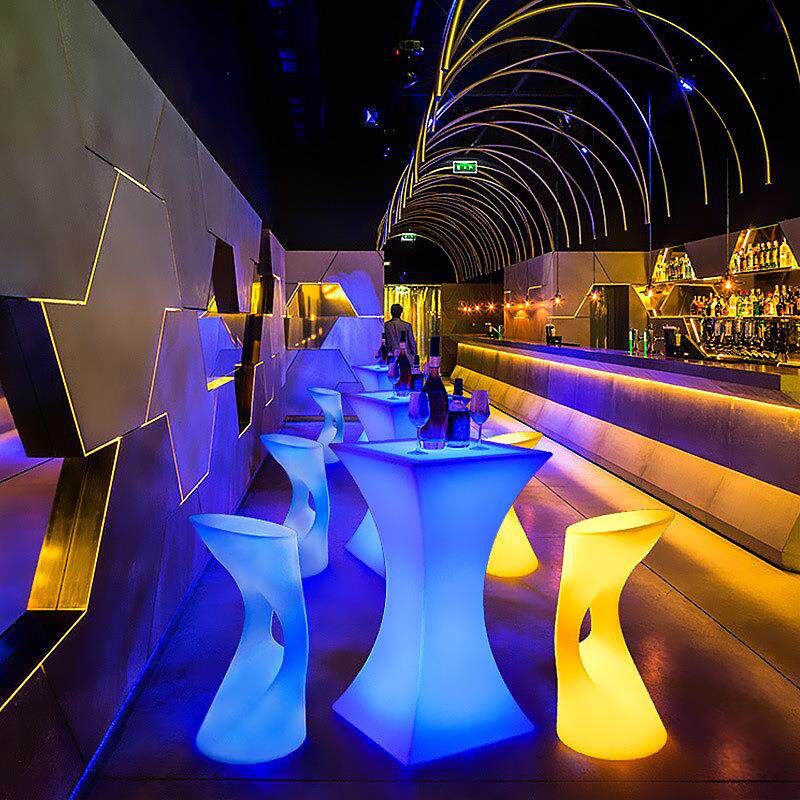 发光吧台酒吧鸡尾酒桌KTV高脚桌椅组合装饰露台休闲创意会展桌