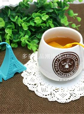 创意硅胶泡茶器茶包埃菲尔铁塔硅胶茶漏个性泡茶器 tea infusers