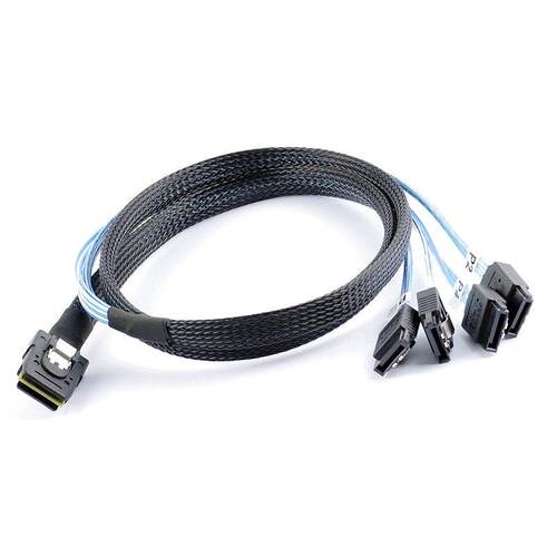 正向Mini SAS线36P SFF8087转4sata 7pin伺服器1分4硬碟数据线1米