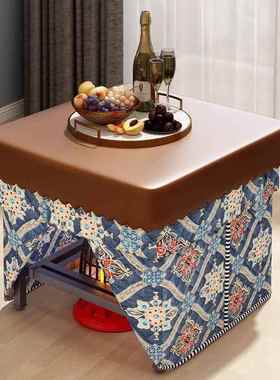 可折叠烤桌火子全套一整套功能取桌暖现代66182简约四方形烤火多