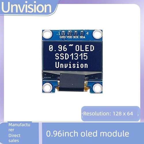 0.96寸OLED模块显示屏 分辨率128*64 新款驱动SSD1315 4针GND开头
