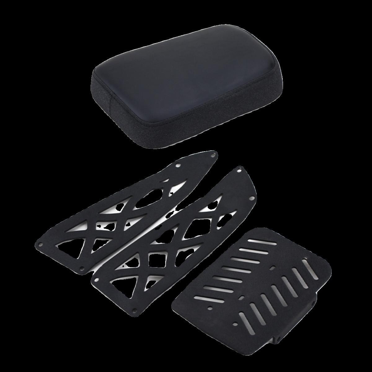 适用奔达拿破仑450摩托车改装后货架尾架后坐垫脚踏