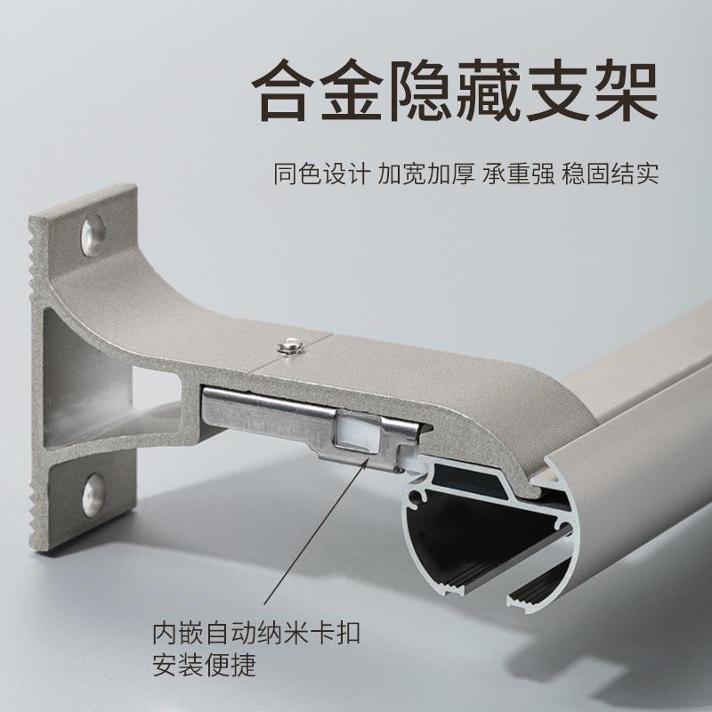 加厚下滑罗马杆窗帘杆双杆静音轴承轮卧室双层窗帘轨道侧客厅简约